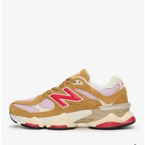 New Balance 9060 youth 6/Women's 7.5 Tan and Pink Sneakers. NWB